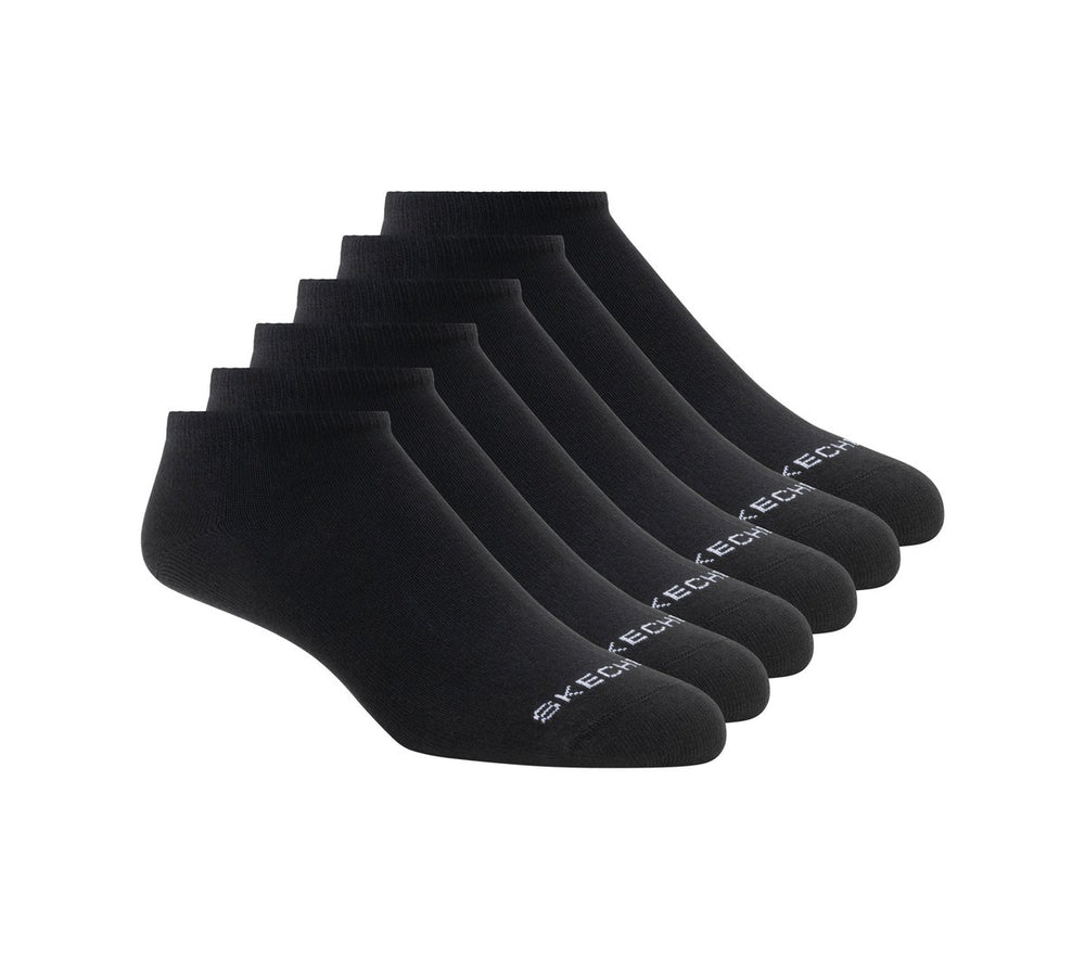 Skechers Cotton No-Show Socks - 6 Pack