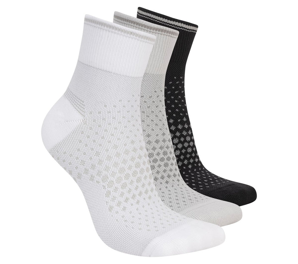 Skechers 3 Pack Women's Reflective Performance Quarter Socks