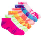 Skechers 6 Pack Girls' Tie Dye Fashion Socks