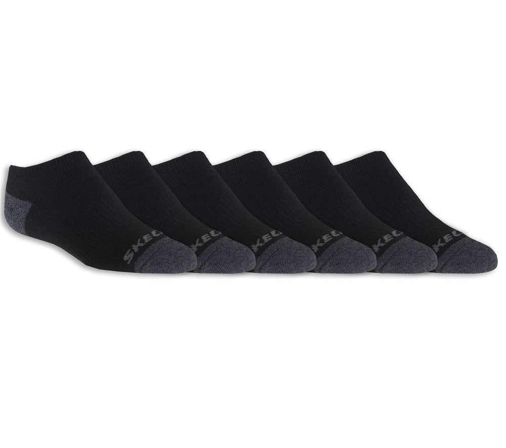 Skechers 6 Pack Boys' No Show Socks