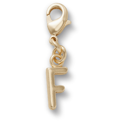 Crocs - Gold Letter F Charm Jibbitz™ charms