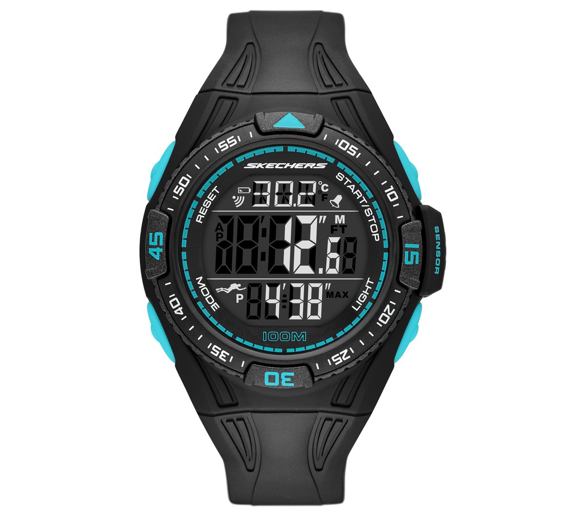 BLACK / TURQUOISE,ONE