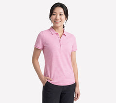 Skechers Short Sleeve On The Green Striped Polo