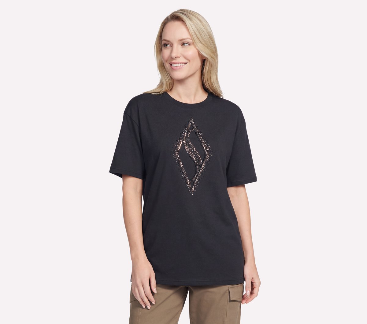 Skechers Gold Splatter Diamond Short Sleeve Tee