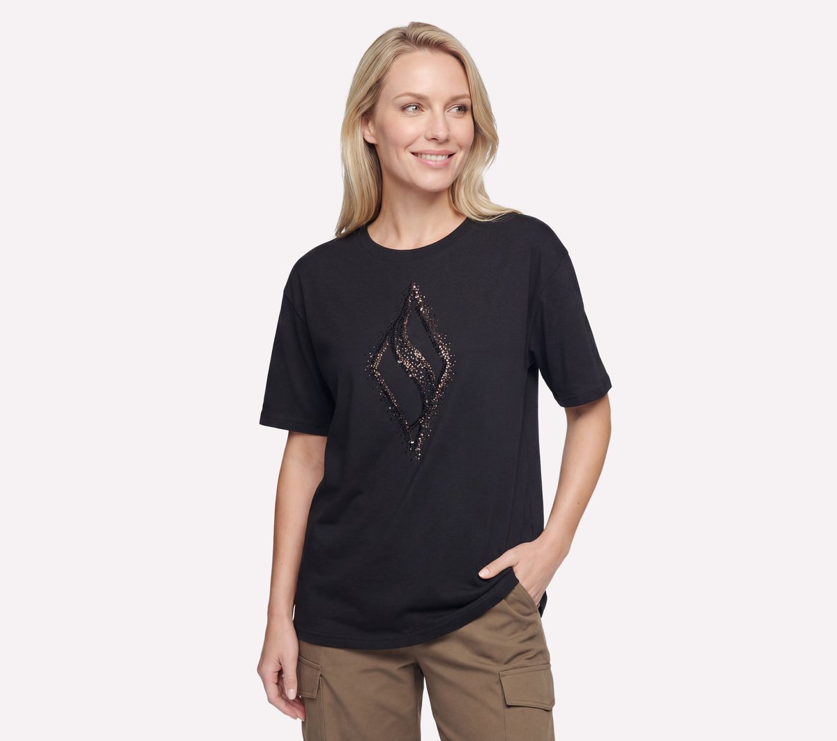 Skechers Gold Splatter Diamond Short Sleeve Tee