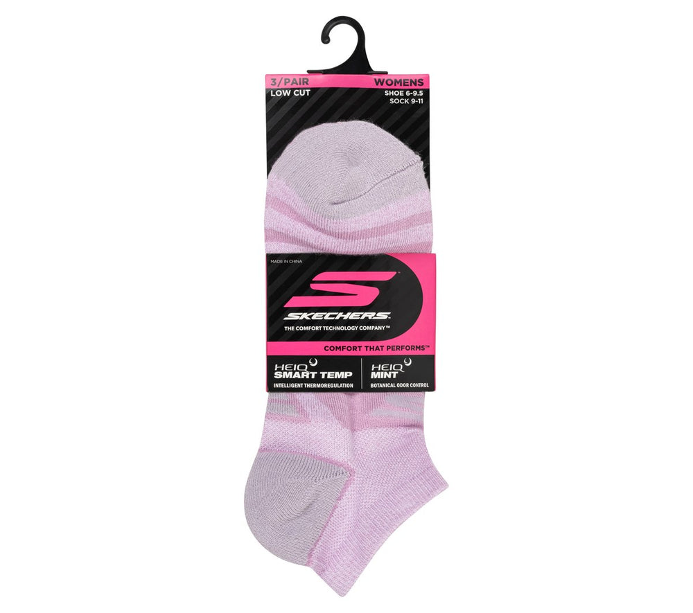 Skechers 3 Pack Women's Performance Low Cut Running Socks