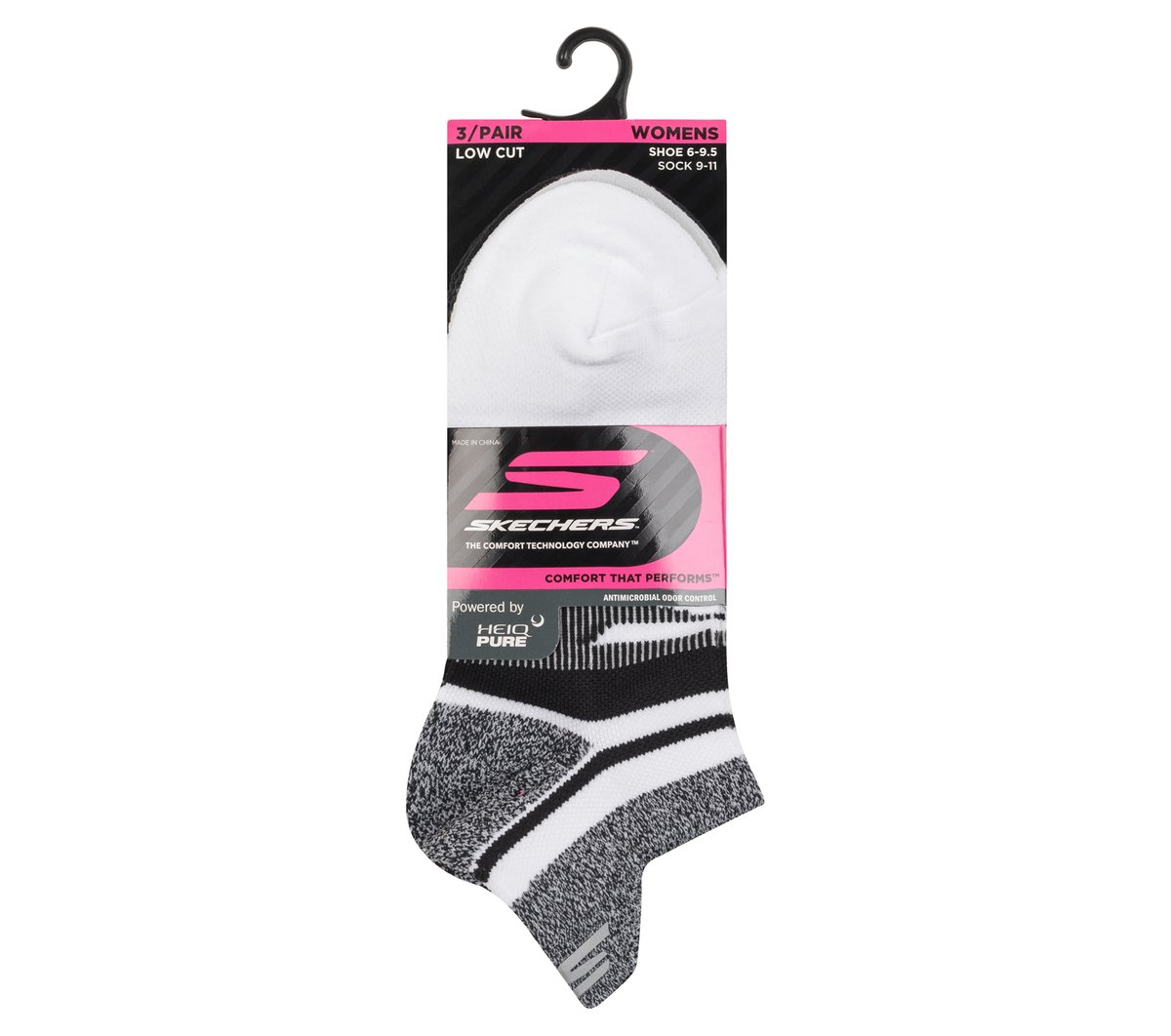 Skechers 3 Pack Women's Performance Low Cut Running Heel Tab Socks