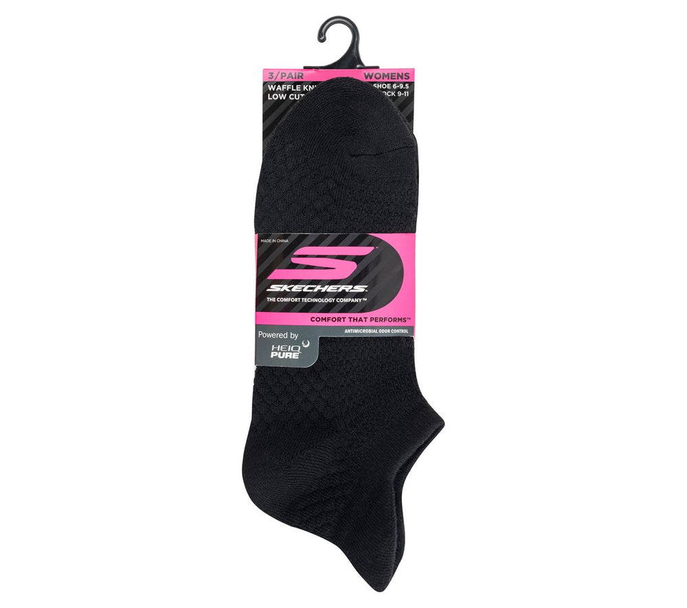Skechers 3 Pack Women's Performance Low Cut Textured Socks