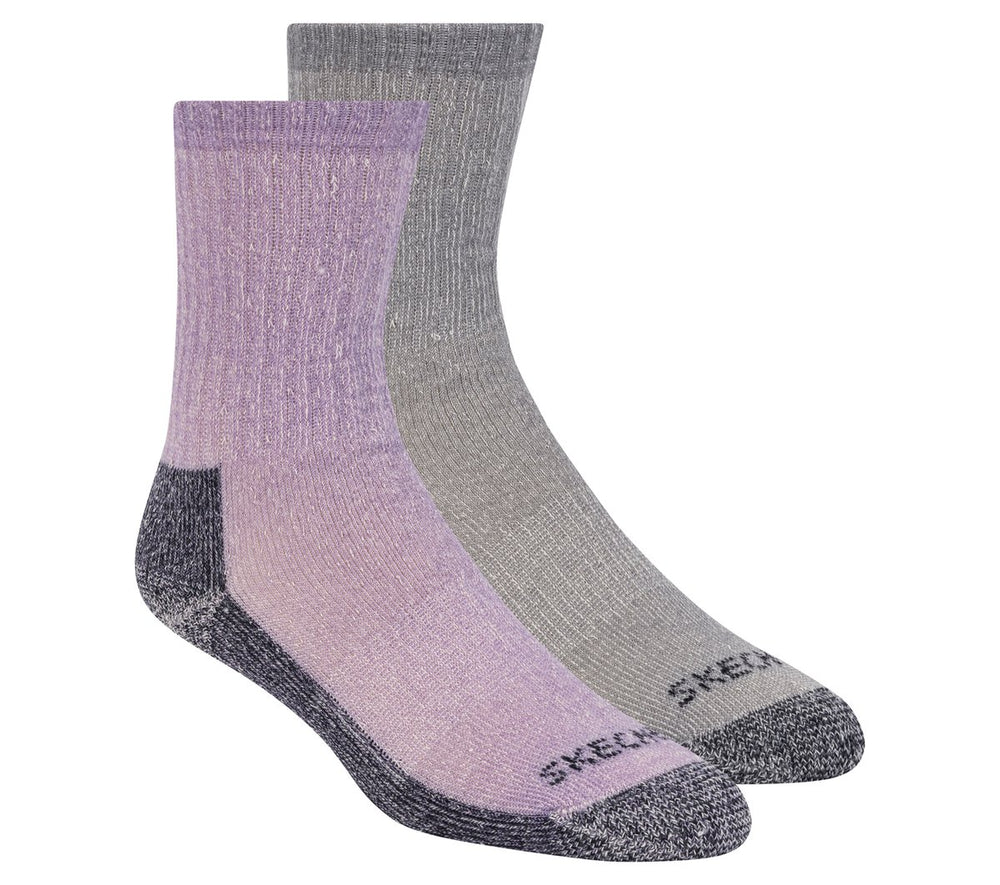 Skechers 2 Pack Women's Crew Wool Socks