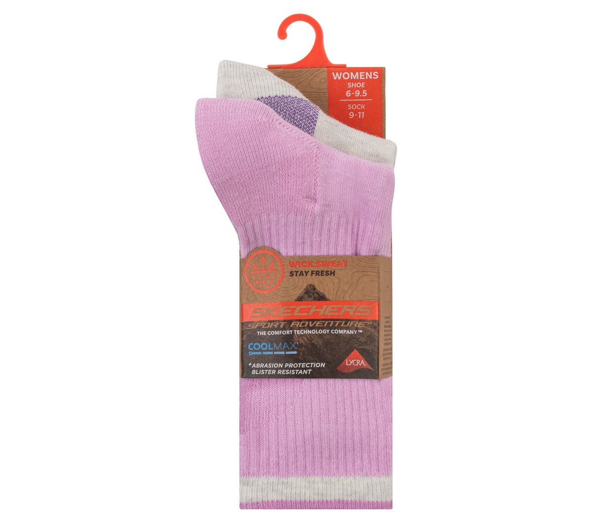 Skechers 2 Pack Women's Crew Trail Socks