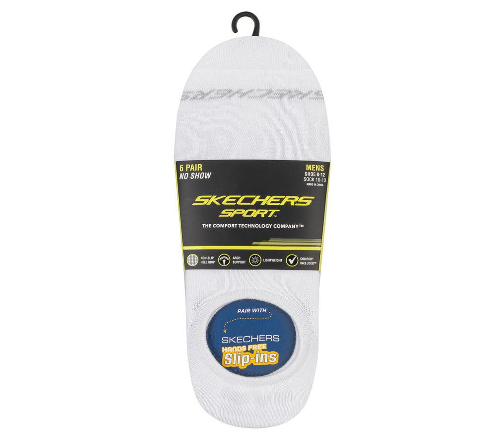 Skechers 6 Pack Men's Sneaker Liner Socks