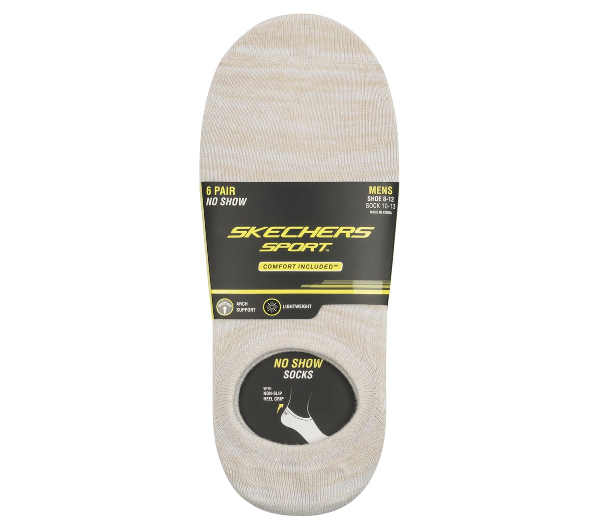 Skechers 6 Pack Men's Sneaker Liner Socks