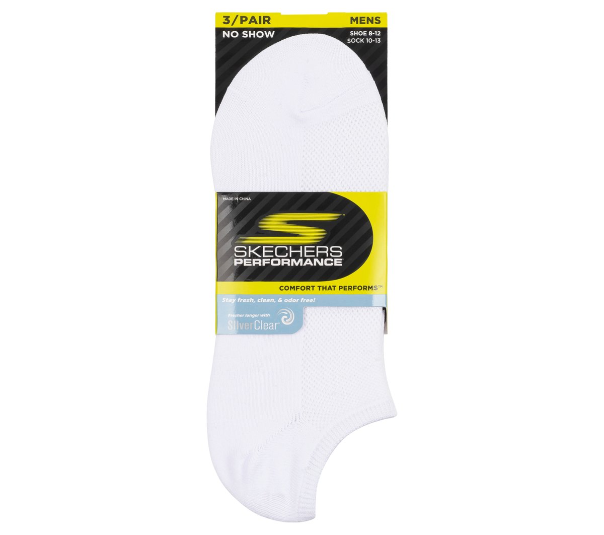 Skechers 3 Pack No Show Stretch Socks