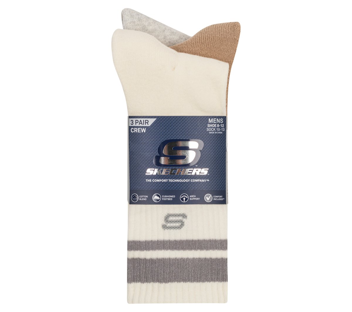 Skechers 3 Pack Men's Lifestyle Crew Socks