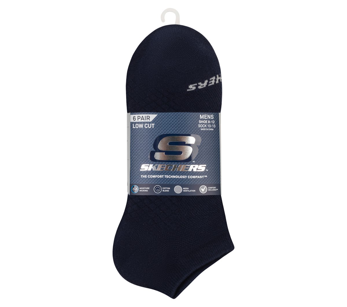 Skechers 6 Pack Men's Low Cut Texture Knit Socks
