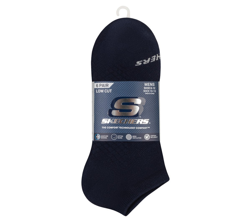 Skechers 6 Pack Men's Low Cut Texture Knit Socks