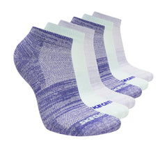 Skechers 6 Pack Girls' Low Cut Color Stripe Socks